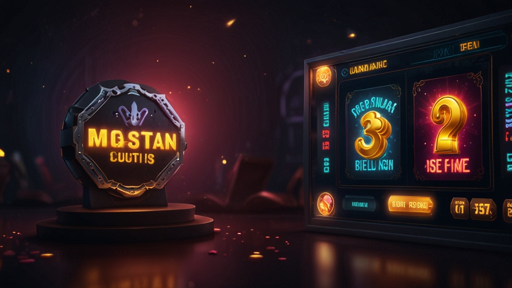 No-deposit bonus card surrounded by warning icons and slot reels